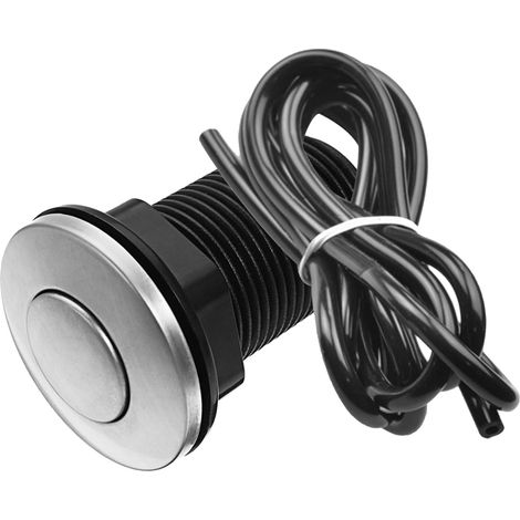 1 Interrupteur pneumatique, inox, noir, avec tuyau (1/5)