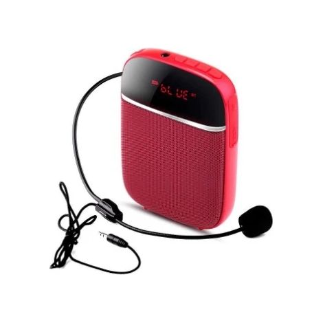 (Fil rouge) Amplificateur vocal Bluetooth HiFi, microphone sans fil, enregistrement haute définition sur carte TF. (1/5)