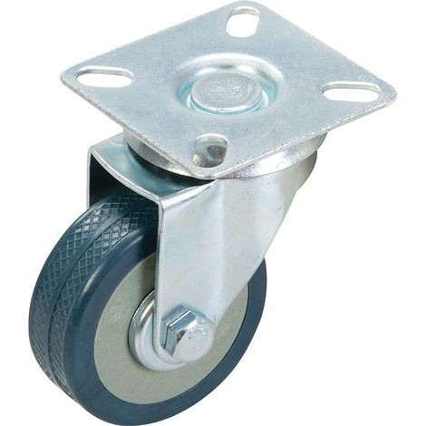ROULETTE PIVOTANTE CAOUTCHOUC 50 MM 50 KG FIXMAN 530386 (1/2)