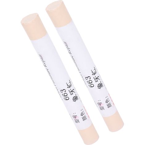 Lot de 2 crayons de réparation pour meubles et sols, pour retouches de peinture, pour bois composite, couleur ivoire rouge. (1/5)