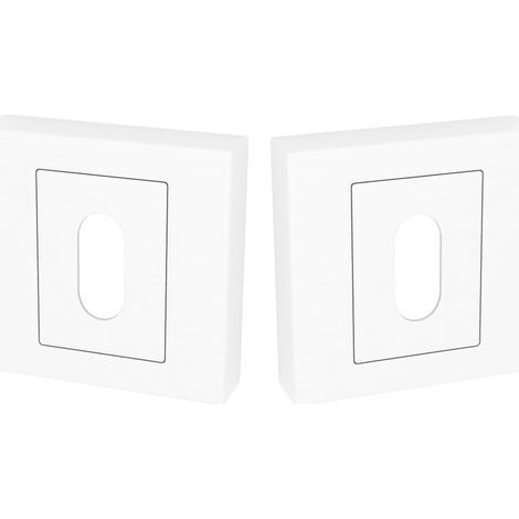 Kurzes quadratisches Schlüsselschild Weiß (1/2)