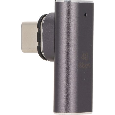 Connecteur USB-C magnétique réversible, design en aluminium allié, taux de transmission 40 Gbit/s, adaptateur Type C coudé pour bureau (1/5)