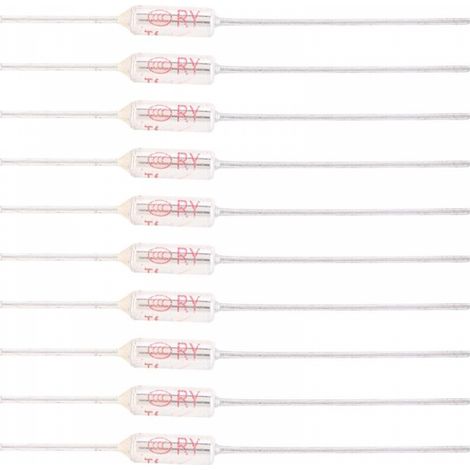 10pcs Métal Shell Fusible Thermique Coupure 250vac 10a Fusible De Température Tf 72-250℃77℃ Produits Électriques Ménagers Ou Industriels (1/5)
