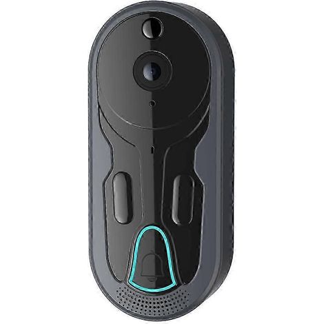 Sonnette vidéo intelligente Wi-Fi avec interphone vocal sans fil et moniteur, caméra de sonnette intelligente HD 1080p avec vision nocturne, facile à utiliser. WHBYV (1/4)