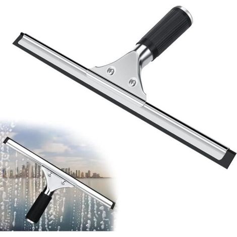 Tergivetro professionale, tergivetro in acciaio inox con lama da 35 cm, per asciugare e pulire i vetri (1/4)