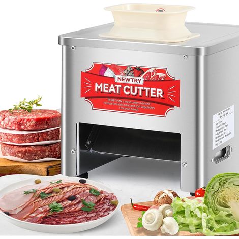 7mm Commercial Meat Slicer 160kg/h for Gastro Stainless steel, powerful motor, easy to clean, high efficiency, durable, versatile for restaurants, caterers (1/5)