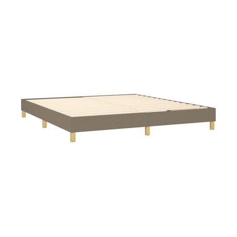 Sommier champignon avec matelas LED, couleur taupe, 160 × 200 cm, tissu, tissu doux et respirant, éclairage led d’ambiance, pour chambre, confort quotidien, assemblage rapide (1/5)