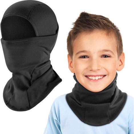 Kinder Sturmhaube Winter Winddicht Thermo Balaclava für Jungen Mädchen Schwarz (1/5)