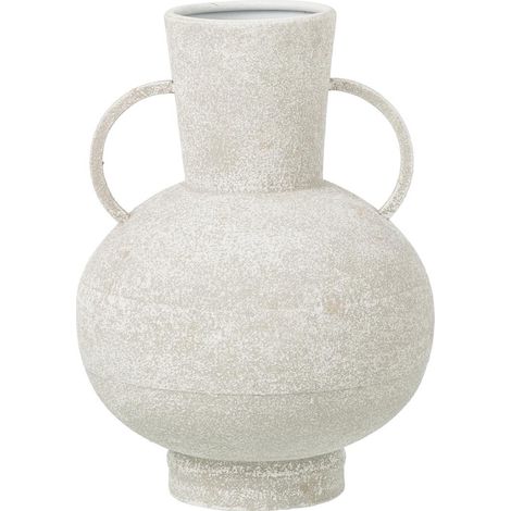 Vase Déco en Métal "Gaïa" 40cm Blanc (1/3)