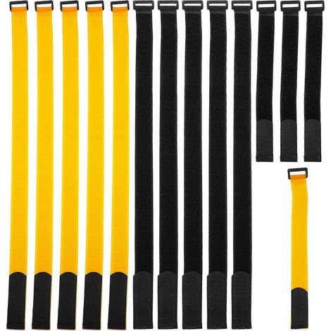 Packung mit 15 Fahrradträgergurten, verstellbare und robuste Spanngurte für Räder. (1/2)