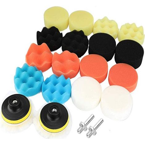 3-Zoll-Polierpads, Set mit 22 Schaumstoff-Polierpads für Autos, geeignet zum Polieren und Wachsen von Autos.