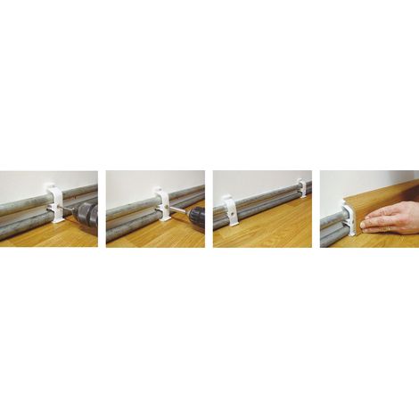 Befestigungsclip für Rohrabdeckleiste