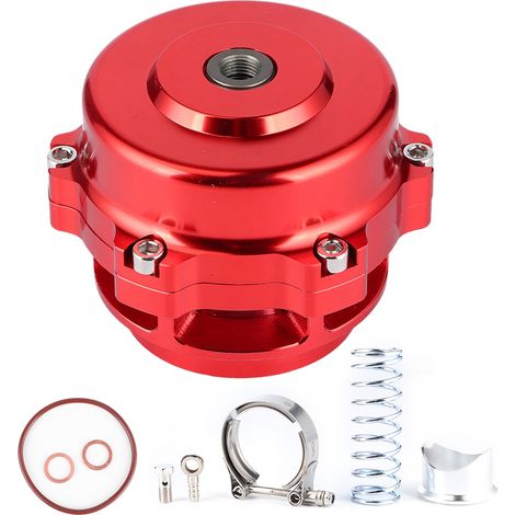 Kit 2in de soupape de décharge turbo en alliage d'aluminium BOV rouge - accessoire universel pour voiture (1/5)