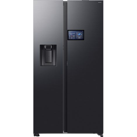 Samsung – Réfrigérateur américain 621L – 2 portes – Classe E – Distributeur d'eau et de glace – Écran LCD 22,9 cm – Noir Premium