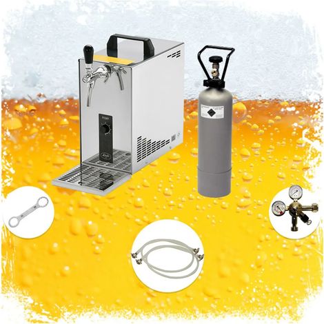 Ensemble complet Tireuse a biere - PYGMY 25 LE machine a biere, pompe a biere 1 ligne, 25 litres/h, professionnelle, Green Line, KEG: Adaptateur 5 litres