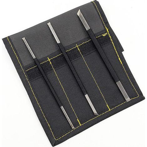 3pcs Outil De Sculpture Sur Pierre Ligne Noire En Acier Au Carbone Haute Ensemble De L'outil De Gravure (1/5)
