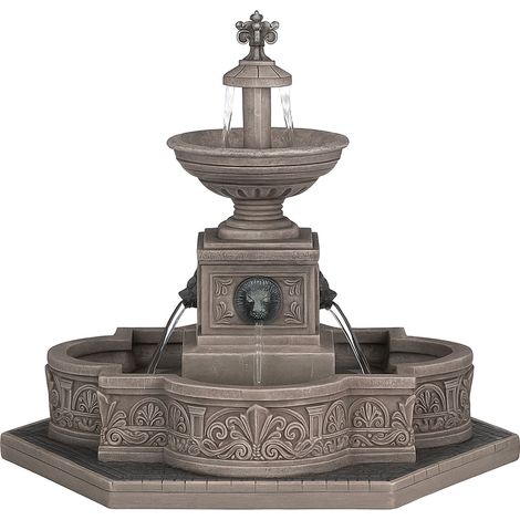 Pueblo Navideño con fuente modular 22,5x19,5x18 cm con efecto de agua realista