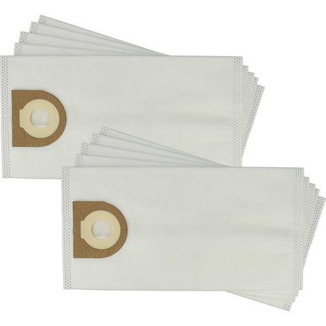 vhbw 10x sacchetto compatibile con Cleancraft flexCAT 16 H aspirapolvere - microfibra, 28,3cm x 14,5cm Bianco