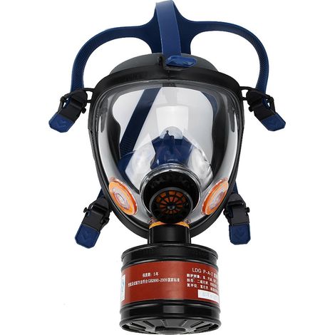 Masque à gaz intégral en gel de silice, anti-poussière, peinture, chimique, protection contre le méthanol, respirateur à filtration complète (1/5)