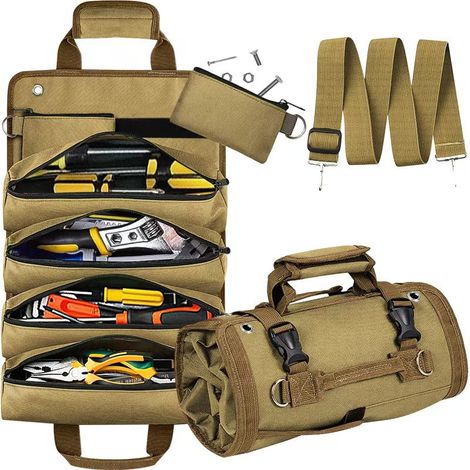 Sac à outils portable et résistant avec poches détachables - Organiseur compact pour électriciens et mécaniciens (1/5)