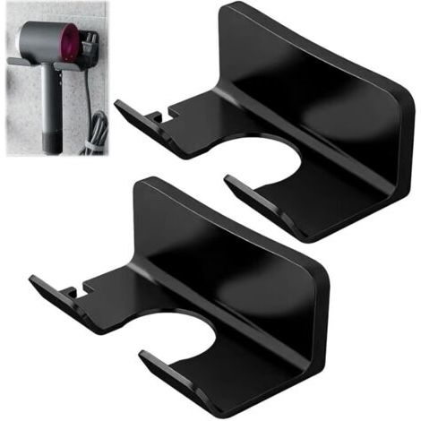 2-teiliger Haartrocknerhalter (ohne Bohren), Haartrocknerhalter, Haartrocknerhalter, selbstklebender Haartrocknerhalter (ohne Bohren), Haartrocknerhalter, Haartrocknerhalter zur Wandmontage