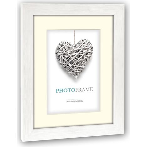 ZEP Regent cornice portafoto, legno, bianco, una foto 9 x 13 cm con supporto o da 13 x 18 cm senza supporto