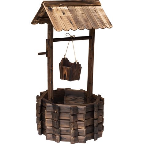Outsunny Wishing Well Planter Bucket Home Decoration Garden Outdoor Backyard (1/5)