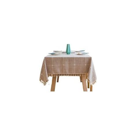 Nappe Rectangulaire Anti-Salissures 120x120 cm – Coton et Lin, Imperméable, Pour Cuisine, Jardin et Événements (1/5)