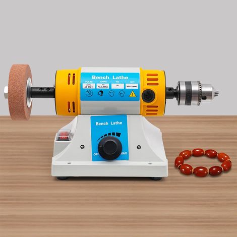 Polisseuse de bijoux 320 W, mini polisseuse, polisseuse de table, ponceuse sur pied, moteur de polissage de table 800-10000 tr/min 220 V