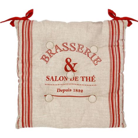 Stuhlgalette Bistrot 40x40cm - Rot