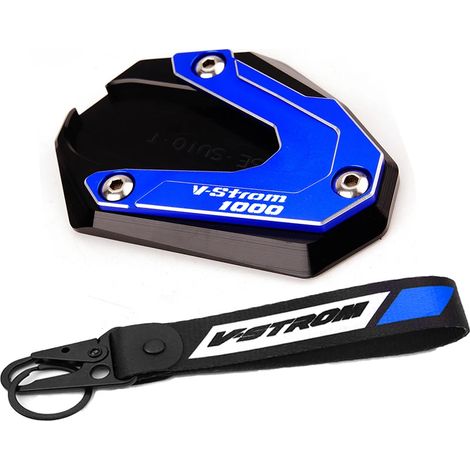 (Combo-Blue) Extension de béquille latérale pour moto, compatible avec Suzuki V-Strom 1000 DL1000 650 (2014-2020), V-Strom 1050 XT et V-Strom 650 Maxpower. (1/4)