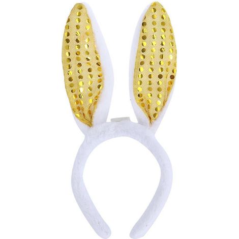 Serre-tête oreilles de lapin LED pour décoration de Noël - Pratique et ajustable (1/5)