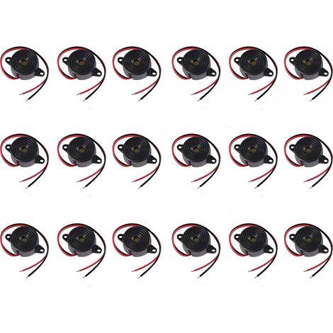 18 pièces DC3V 6 V 9 V 12 V 24 V buzzer électronique, 85dB, buzzer arduino, alarme sonore électronique piézo active tonalité continue (1/5)