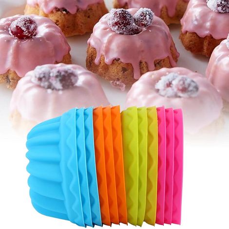 Moules à Muffins en Silicone, 12 Pièces Moules à Muffins Réutilisables à la Citrouille Tasses de Cuisson en Silicone Tasses de Cuisson de Cupcake en Muffin de Pâtisserie Antiadhésif,Parent,- (1/5)