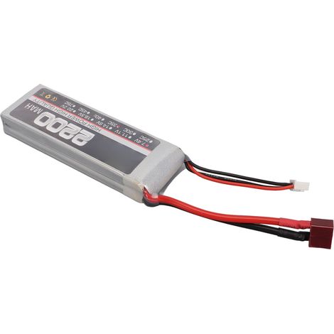Batterie LiPo 7,4 V 2S 2200 mAh 35C pour avions RC, batterie lithium haute performance avec tête d'équilibrage XH pour connecteur T de remplacement (1/5)