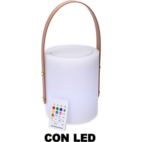 Lampada Led in plastica ricaricabile multicolor con musica cm20 h (1/5)