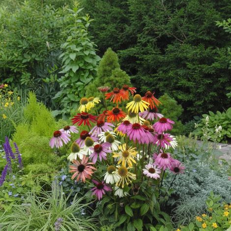 Échinacée Paradiso Tall Mix/Lot de 9 godets