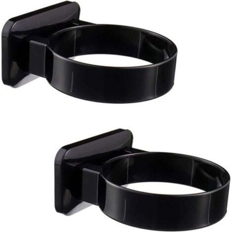 2 PCS Black Hair Dryer Holder, No Drilling Hair Dryer Holder, Hair Dryer Holder, No Drilling Self Adhesive Holder, Hair Dryer Holder, Wall Mounted Hair Dryer Holder (1/4)