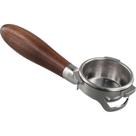Porte filtre sans fond 54mm avec Hollow Carved pour Breville barista série Bambino Plus infuseur noyer poignée (1/5)