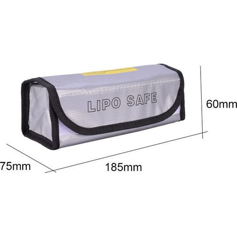 Borsa di sicurezza per batterie al litio, borsa di protezione per la ricarica della batteria con scudo di sicurezza ignifugo e antideflagrante (1/4)
