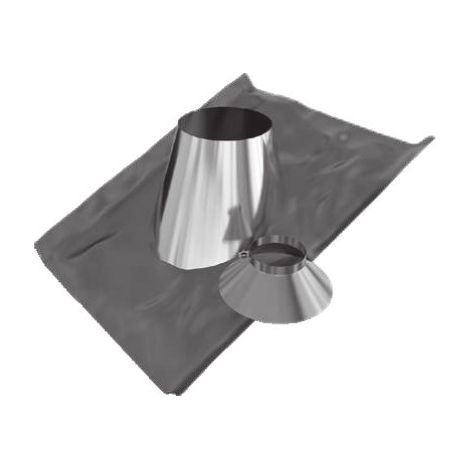 TEN 230125 scossalina in acciaio inox da 30° a 45° con collare D125mm