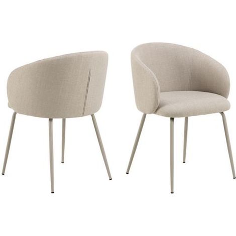 Lot de 2 chaises en tissu avec accoudoirs SÖREN (1/5)