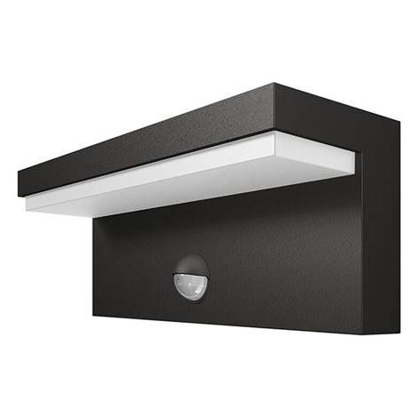 Applique A Parete Led Luce Bianca 10w Lampada Sensore Rileva Movimento Ir Nero (1/4)