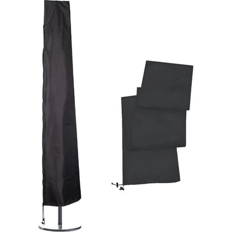 Schutzhülle für Ampelschirme – Wasserdicht, UV-beständig und winddicht – 190 x 30/50 cm – Reißverschluss