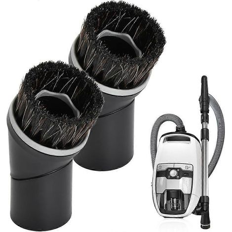 Lot de 2 brosses pour aspirateur de 35 mm, brosse à poussière universelle avec articulation pivotante fixe, pour meubles délicats et voitures (1/5)