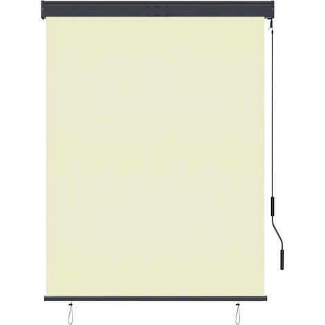 vidaXL Estor enrollable de exterior color crema 120x250 cm (1/2)