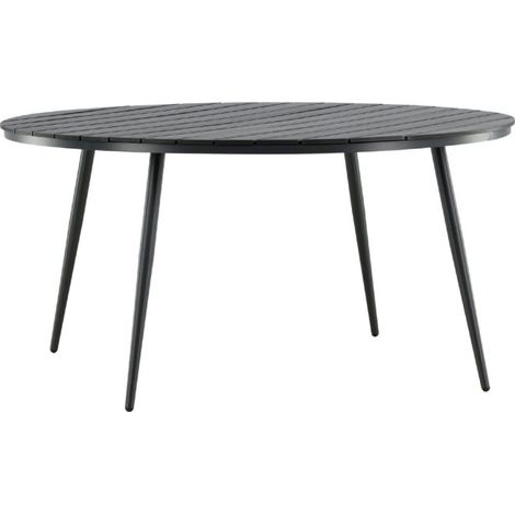 Table de Jardin Ronde "Break" 150cm Noir (1/5)
