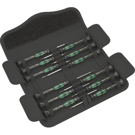 Wera Elektronik- u. Feinmechanik Schraubendreher-Set 12teilig Schlitz, Kreuzschlitz Phillips, Innen