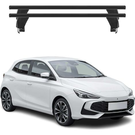 OMAC Dachträger Querträger Alu für MG3 III 2024-2026 – Abschließbar – T-Nut – City-Crash-getestet – Max. 50 kg Schwarz (1/5)