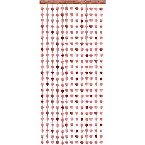 Rideau - Coeurs, or rose, 100x245 cm (1/3)